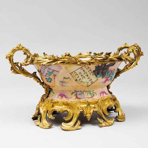 GILT-BRONZE-MOUNTED CHINESE CRACKLE