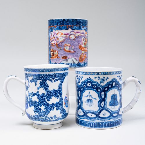 THREE CHINESE EXPORT PORCELAIN