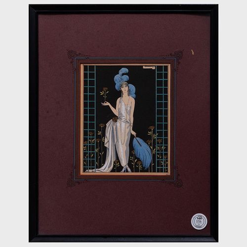 20TH CENTURY SCHOOL ART DECO WOMANReproduction 3ba2d8