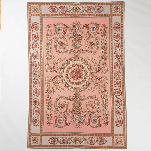 AUBUSSON STYLE FLATWEAVE RUG, OF