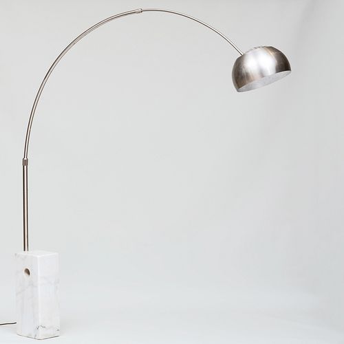 CHROME AND MARBLE ARC FLOOR LAMP6 3ba44d