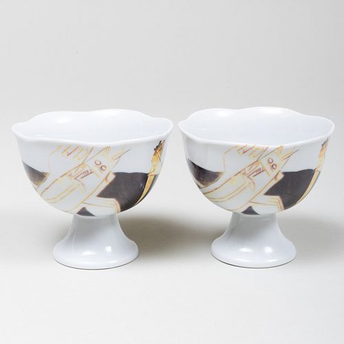 WIFREDO LAM PORCELAIN FOOTED CUPS 3ba46c