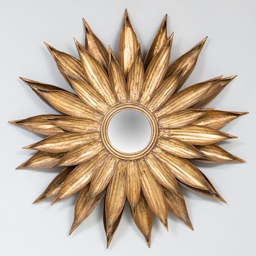 PAIR OF MODERN GILT METAL STARBURST 3ba495