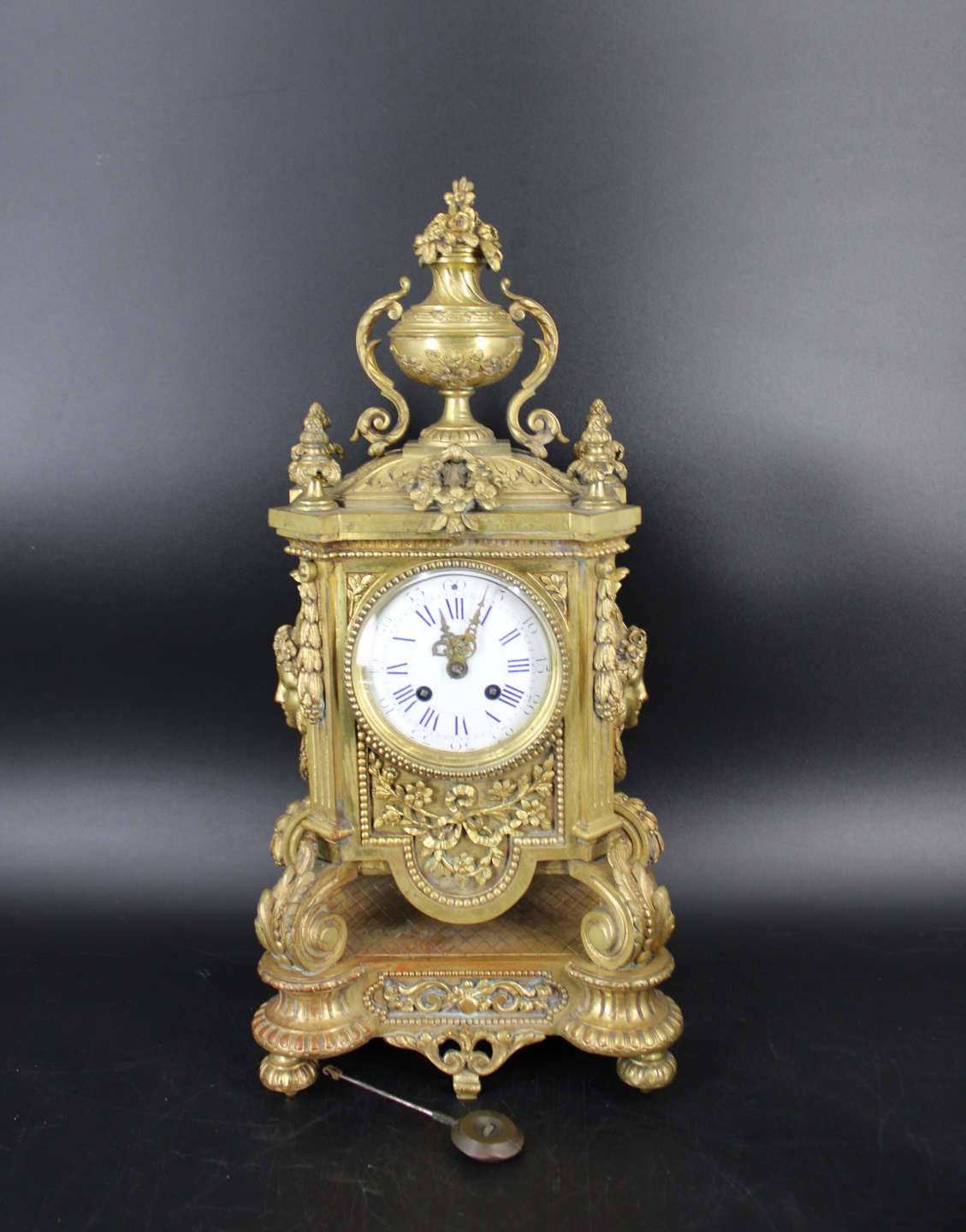 FINE QUALITY ANTIQUE GILT BRONZE CLOCK