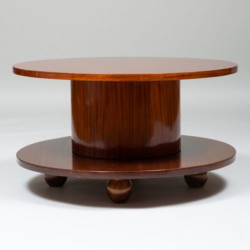 ART DECO STYLE WALNUT TWO TIER 3ba524