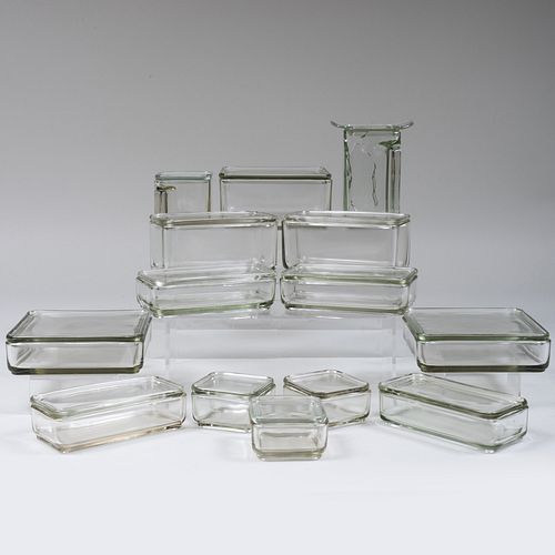 SET OF WILHELM WAGENFELD MOLDED GLASS