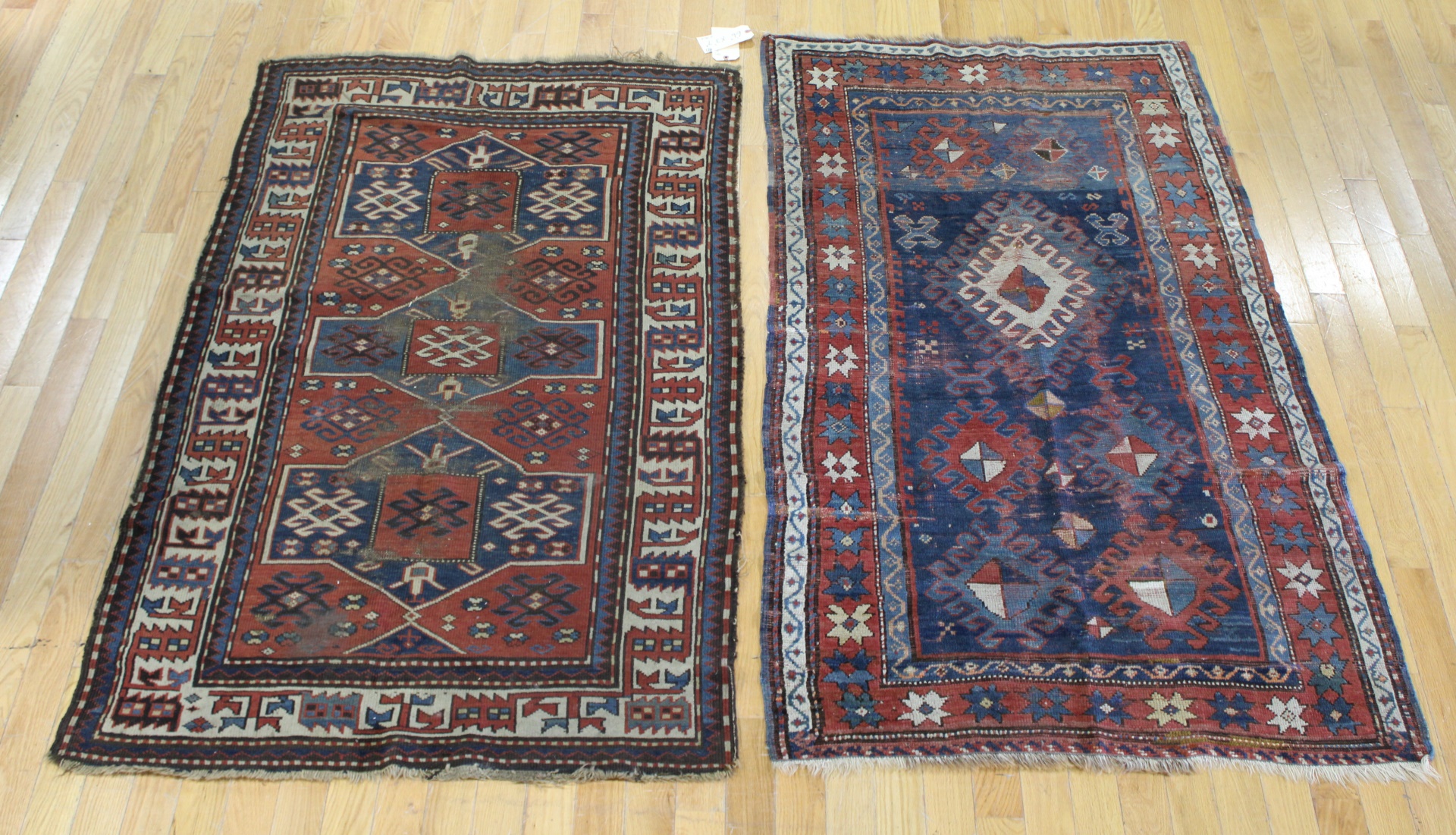 2 ANTIQUE AND FINELY HAND WOVEN