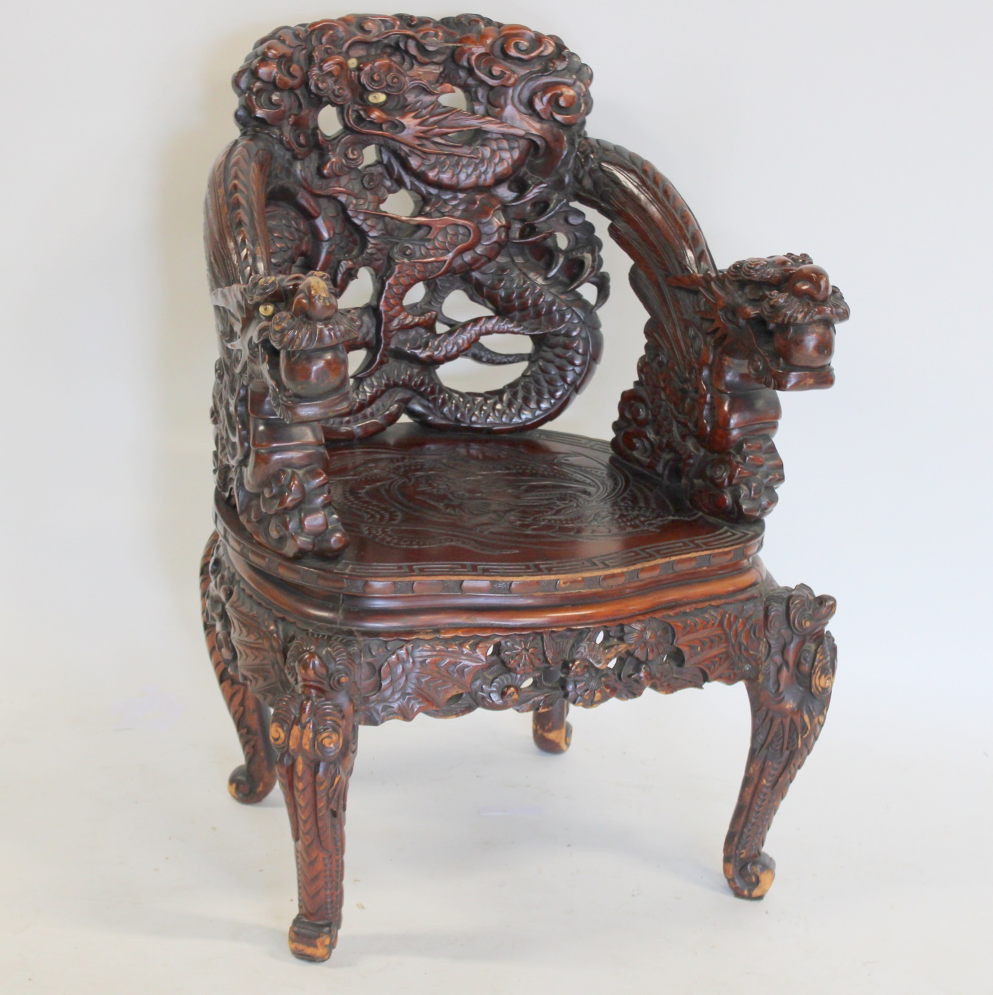 ANTIQUE HIGHLY & FINELY CARVED