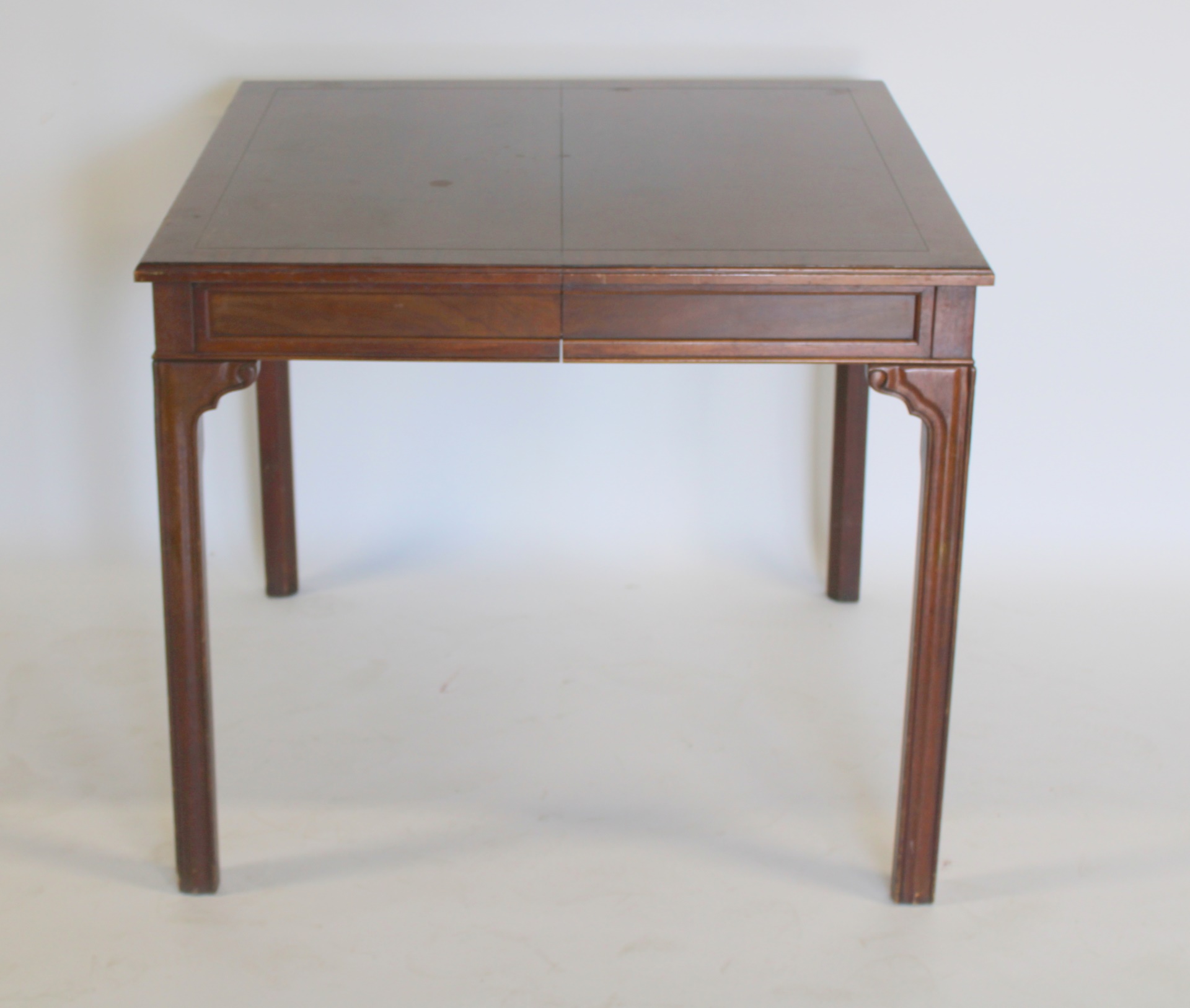 BAKER SIGNED MAHOGANY TABLE. Table