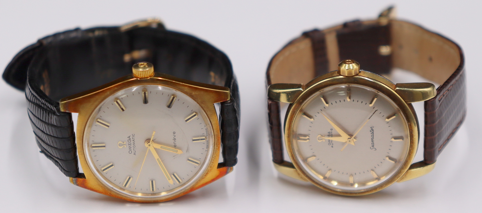 JEWELRY. (2) MEN'S OMEGA AUTOMATIC