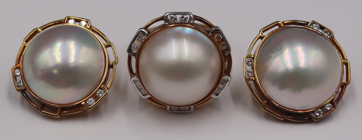 JEWELRY. 14KT GOLD, MABE PEARL