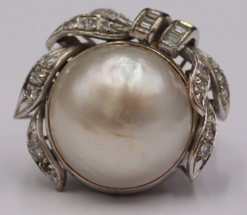 JEWELRY 10KT GOLD PEARL AND DIAMOND 3ba693