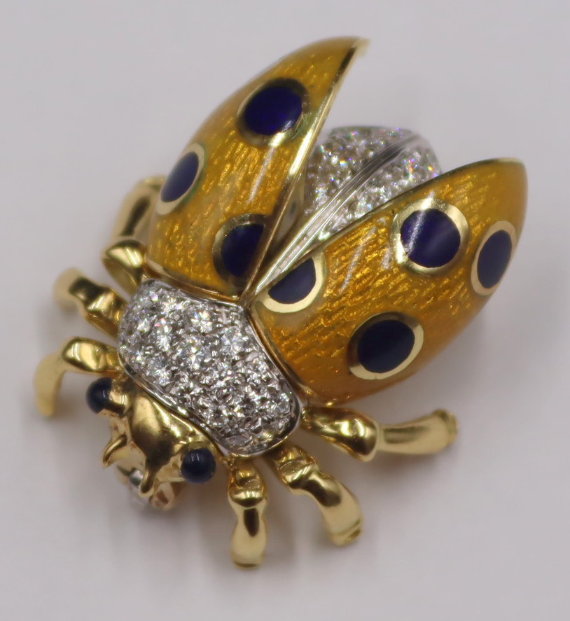 JEWELRY. GARAVELLI 18KT GOLD, ENAMEL