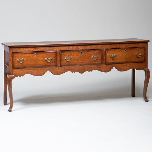 WELSH INLAID OAK DRESSER BASE31 3ba6e2