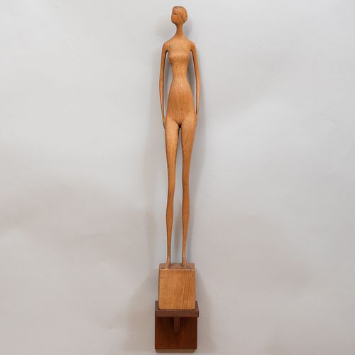 20TH CENTURY SCHOOL STANDING NUDECarved 3ba700