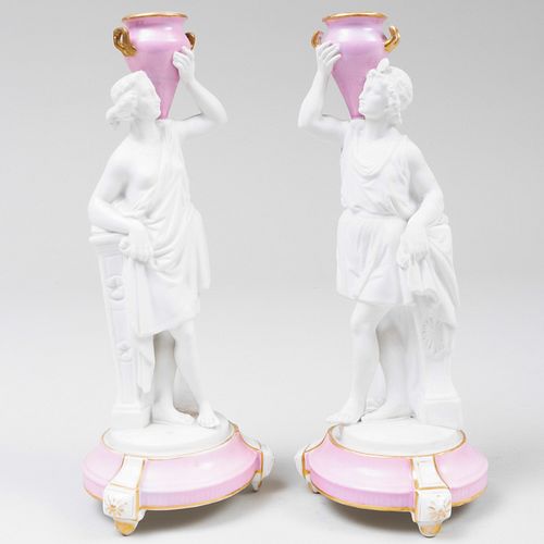 PAIR OF PORCELAIN FIGURAL MODELS 3ba764