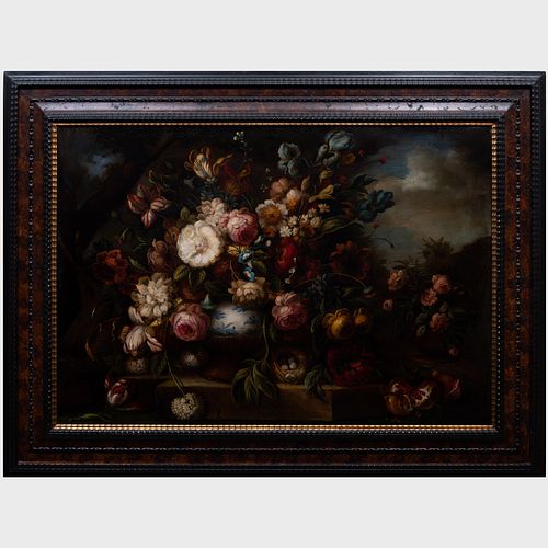 EUROPEAN SCHOOL FLORAL STILL LIFES  3ba779