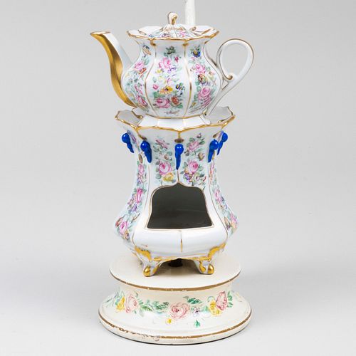 CONTINENTAL PORCELAIN TEAPOT AND