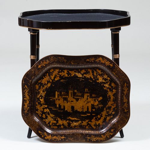 CHINESE EXPORT LACQUER TRAY ON 3ba793