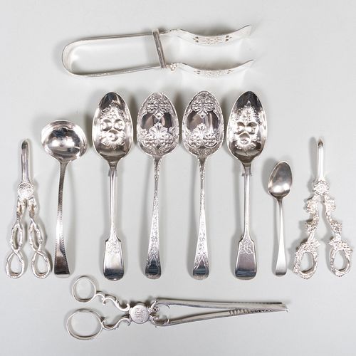 GROUP OF SILVER SERVING WARESVariously 3ba7c8