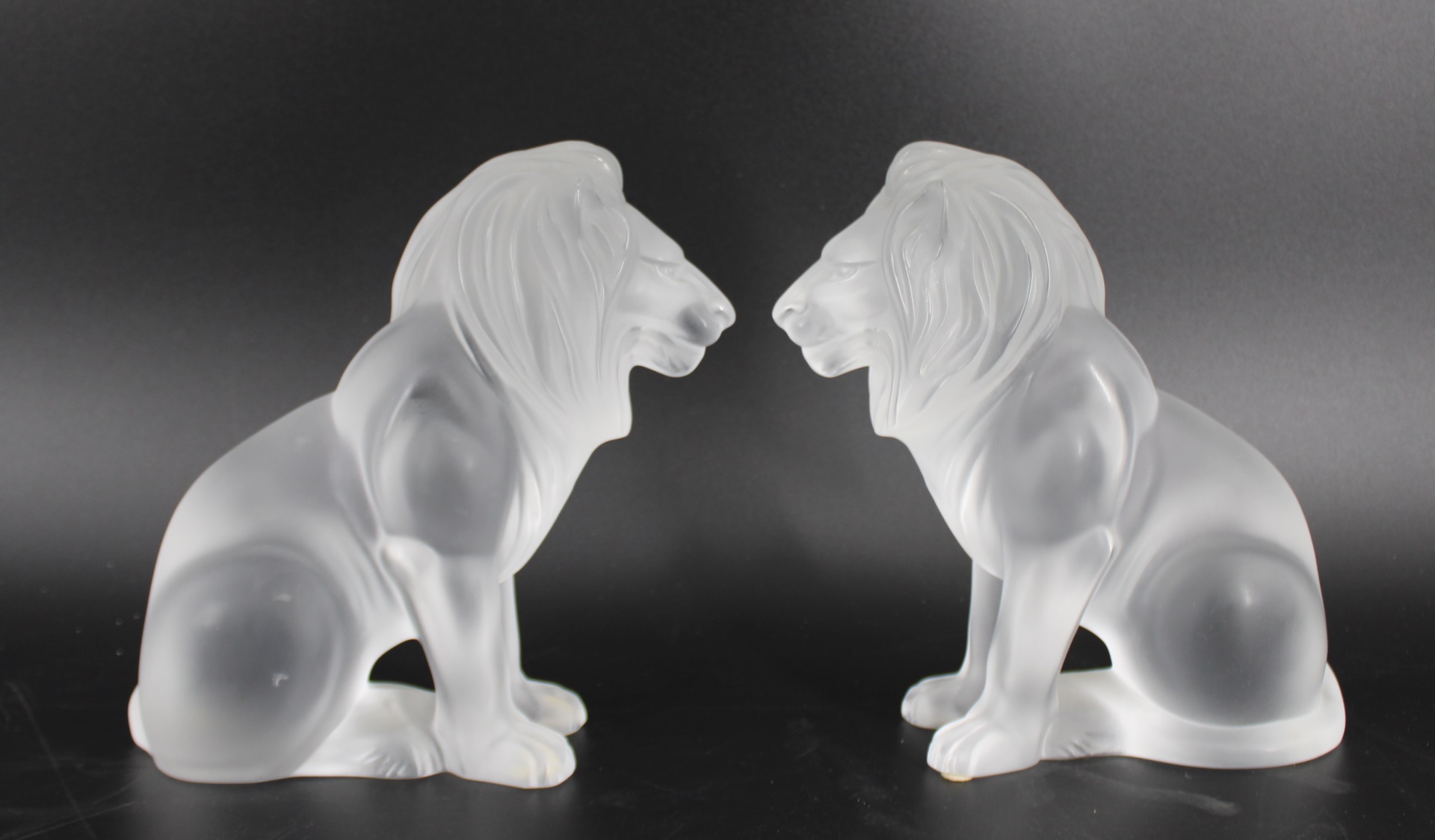 A PAIR OF LALIQUE FRANCE "BAMARA"