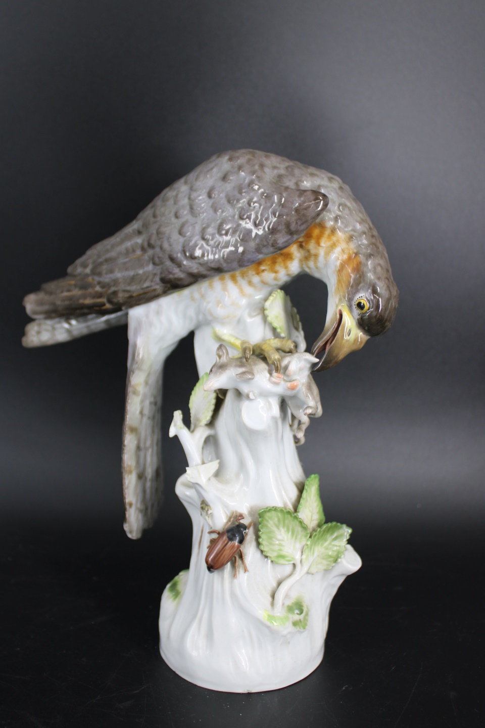 MEISSEN PORCELAIN HAWK EATING A