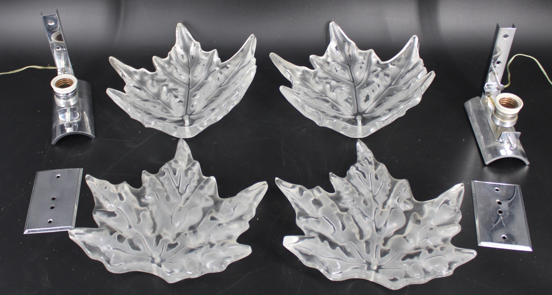 A PAIR OF LALIQUE FRANCE CHAMPS-ELYSEES
