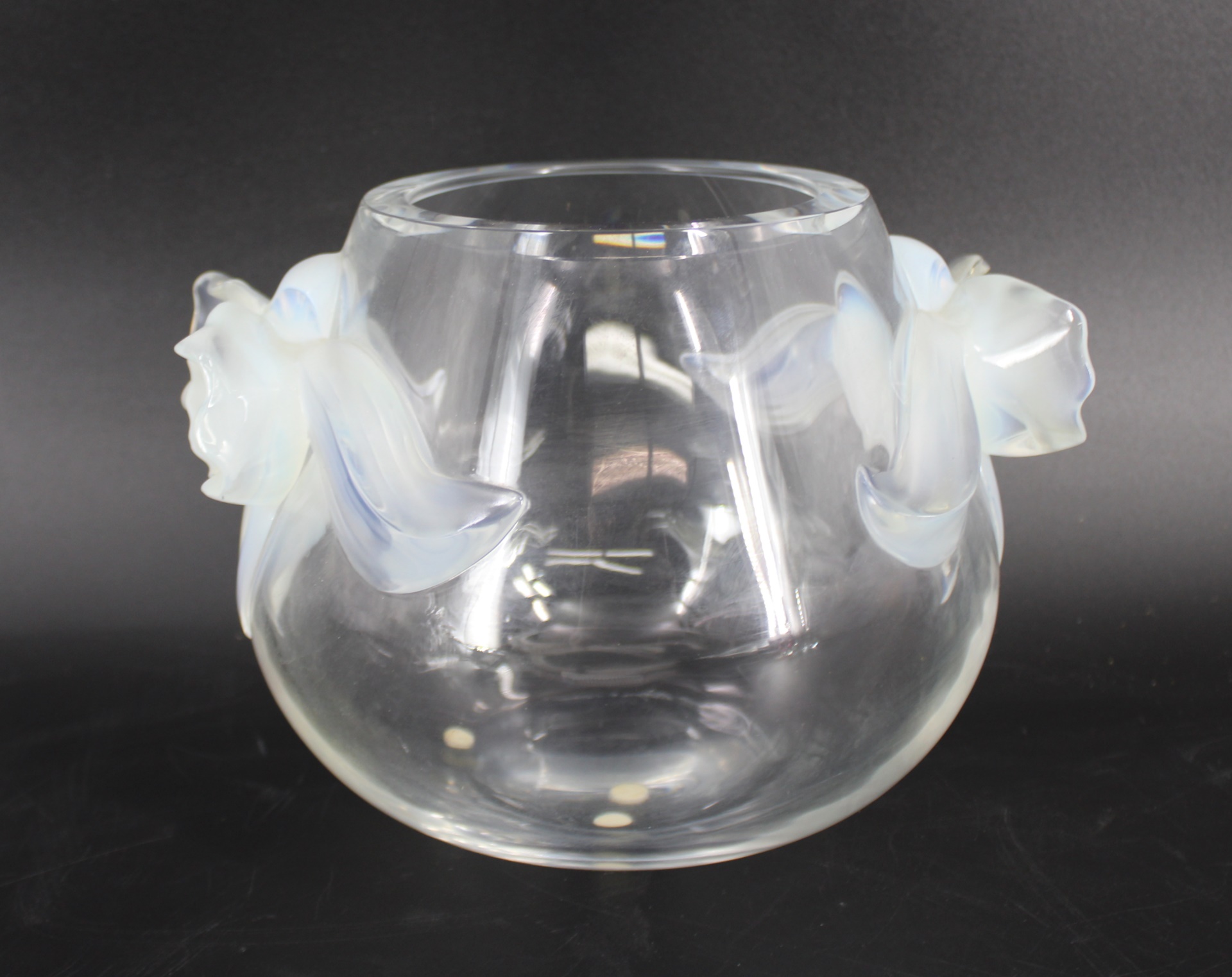 LALIQUE FRANCE GLASS ORCHIDEE  3ba8ab