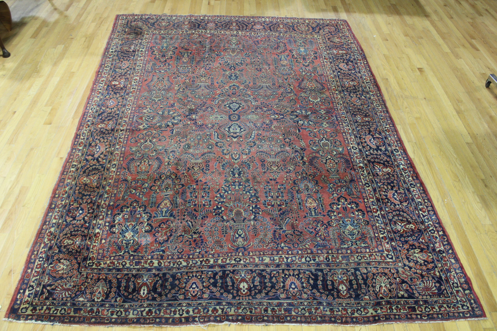 ANTIQUE AND FINELY HAND WOVEN SAROUK 3ba919