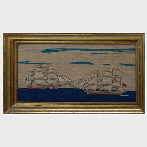 SAILOR S WOOLWORK PANEL OF A FRENCH 3b8265