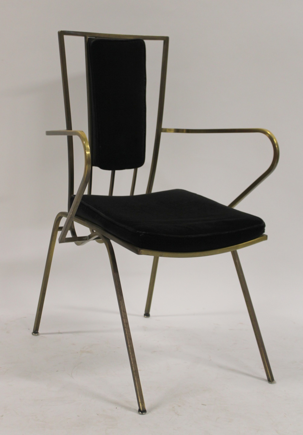 MIDCENTURY BRASS CHAIR Sleek chair 3b827f