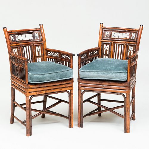 PAIR OF CHINESE EXPORT BAMBOO CHILD S 3b82ab