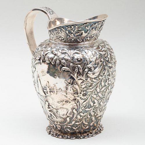 DUTCH SILVER REPOUSSÃ© AND ENGRAVED