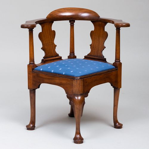 GEORGE III MAHOGANY CORNER CHAIR31 3b82ea