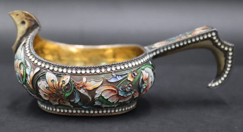 SILVER RUSSIAN SILVER ENAMEL DECORATED 3b8340