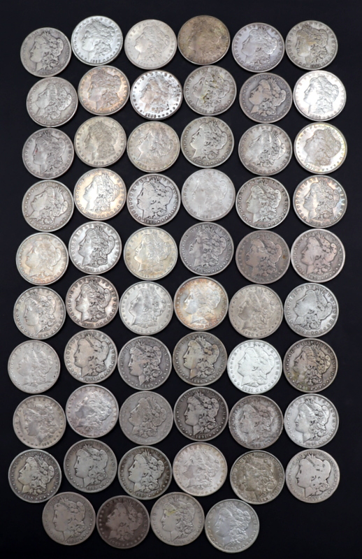 NUMISMATICS 58 ASSORTED MORGAN 3b8341