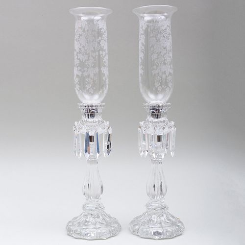 PAIR OF BACCARAT PRESSED GLASS