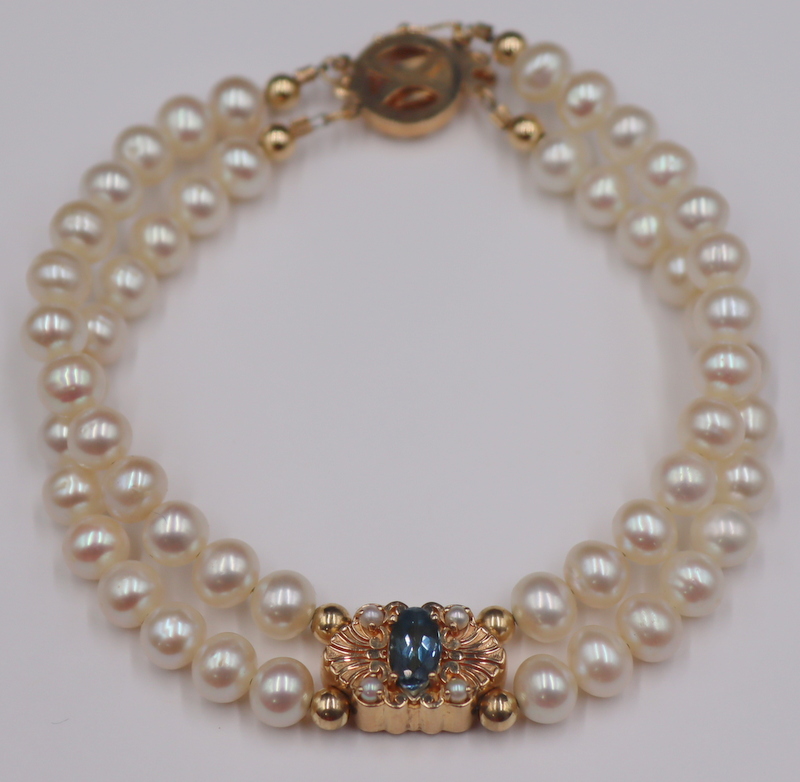 JEWELRY SIGNED 14KT GOLD PEARL 3b835f