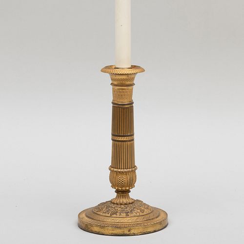 CHARLES X ORMOLU CANDLESTICK LAMP18 3b835c