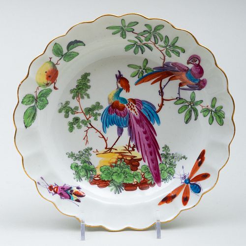 SMALL CHELSEA RED PORCELAIN PLATE DECORATE