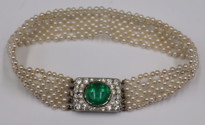 JEWELRY. GIA EMERALD, DIAMOND AND