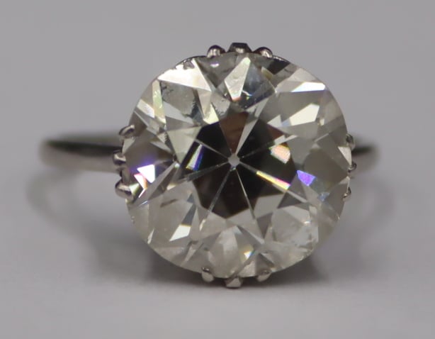 JEWELRY. GIA 6.91CT OLD MINE BRILLIANT