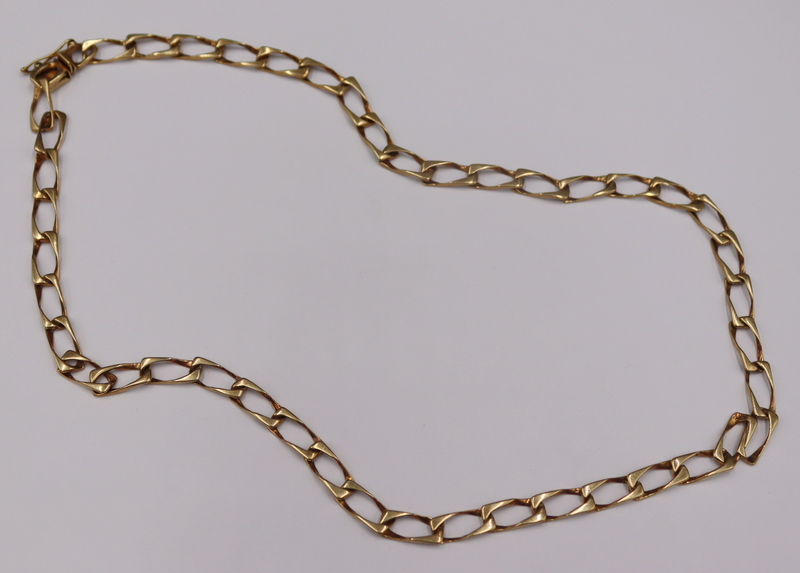 JEWELRY. 14KT GOLD CHAIN LINK NECKLACE.