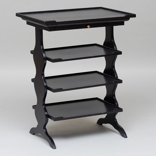 MODERN EBONIZED FOUR TIER BOOKCASEFitted