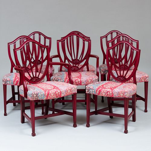 SET OF EIGHT GEORGE III STYLE PAINTED 3b8400