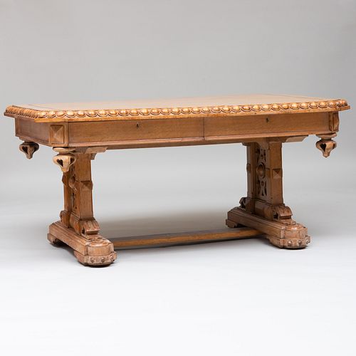 VICTORIAN NEO-GOTHIC CARVED OAK