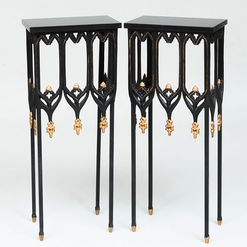 PAIR OF SMALL NEO-GOTHIC STYLE