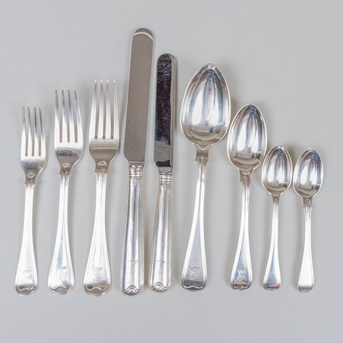 GEORGE V SILVER FLATWARE SERVICEMarked 3b849b