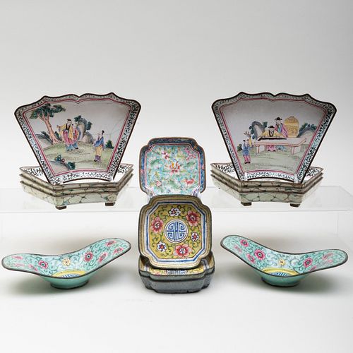 GROUP OF CHINESE CANTON ENAMEL 3b858c