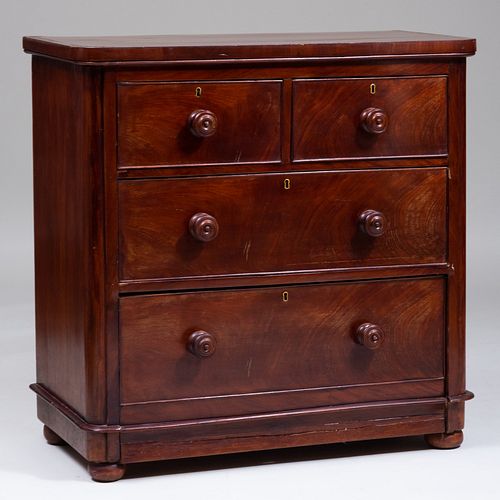 VICTORIAN MAHOGANY CHEST OF DRAWERS35 3b85a1